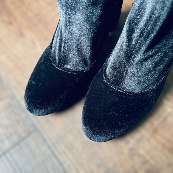 SAM EDELMAN Velour Boots Mid Calf • Size 7.5 • Women - Picture 4 of 9